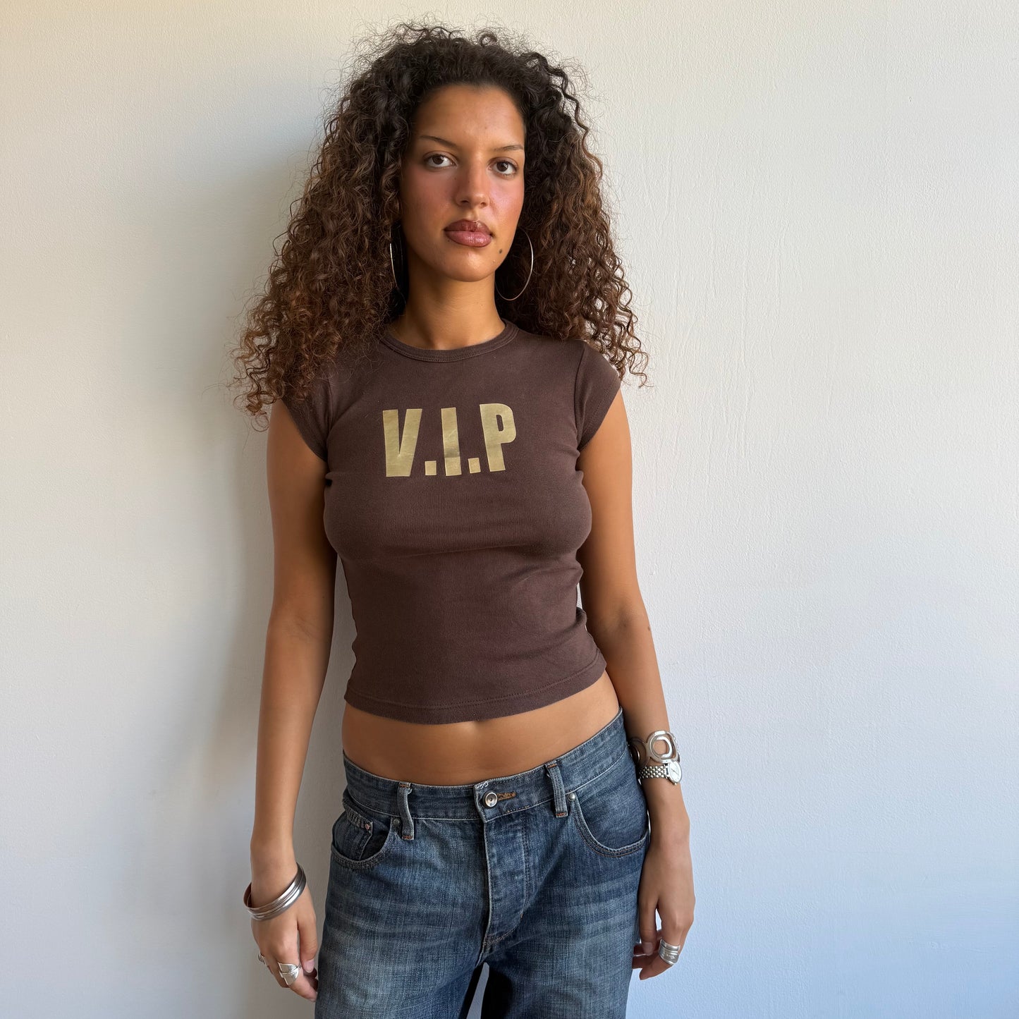 Brown VIP baby tee - Size S