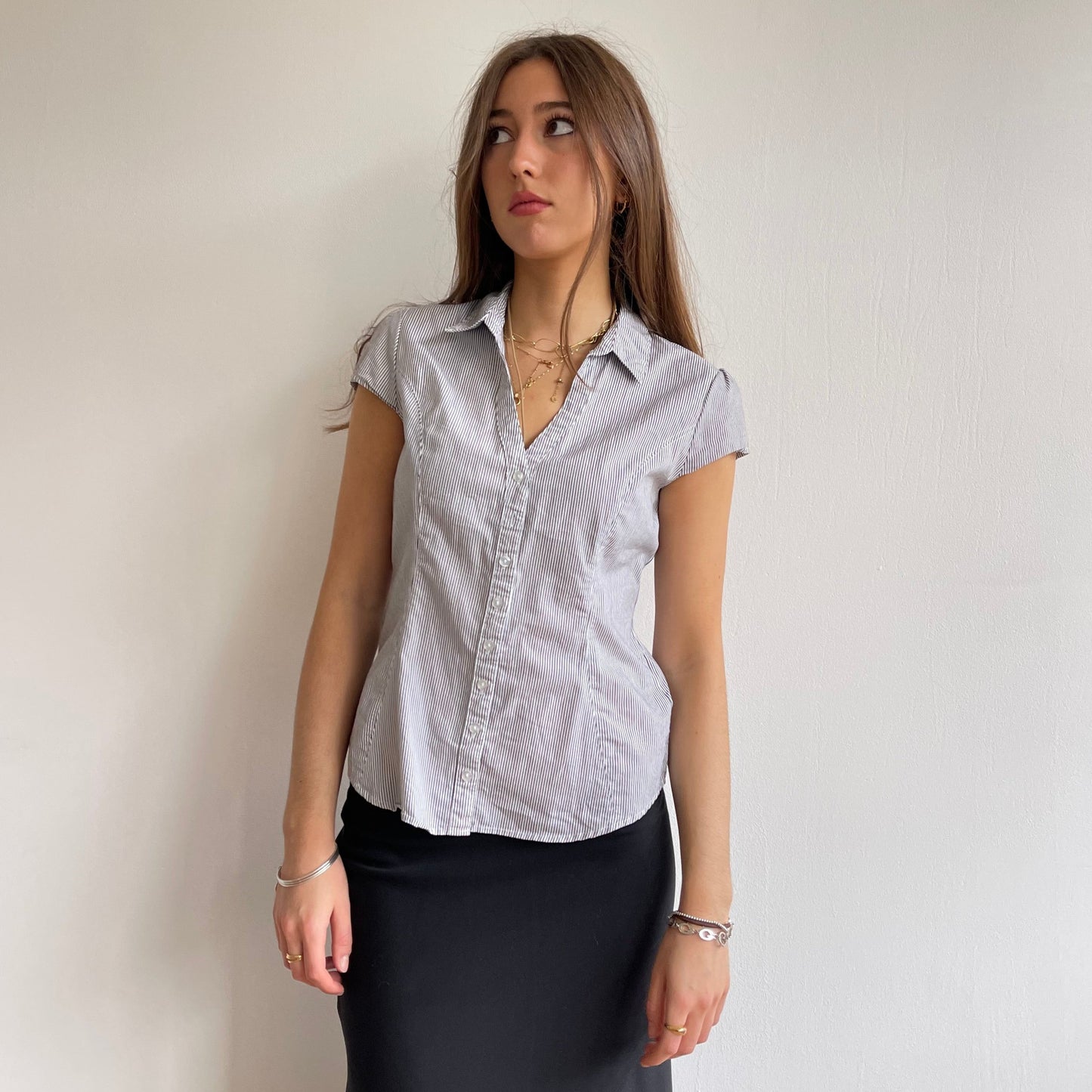 Blue stripe shirt - Size S