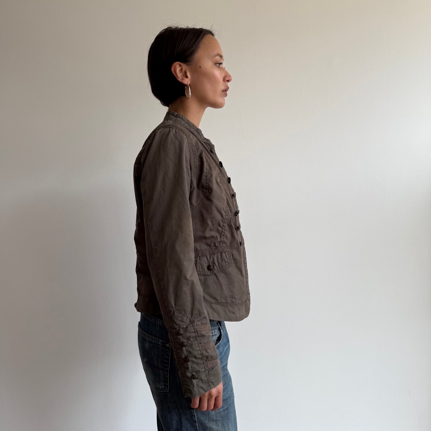 Khaki military jacket - Size S/M
