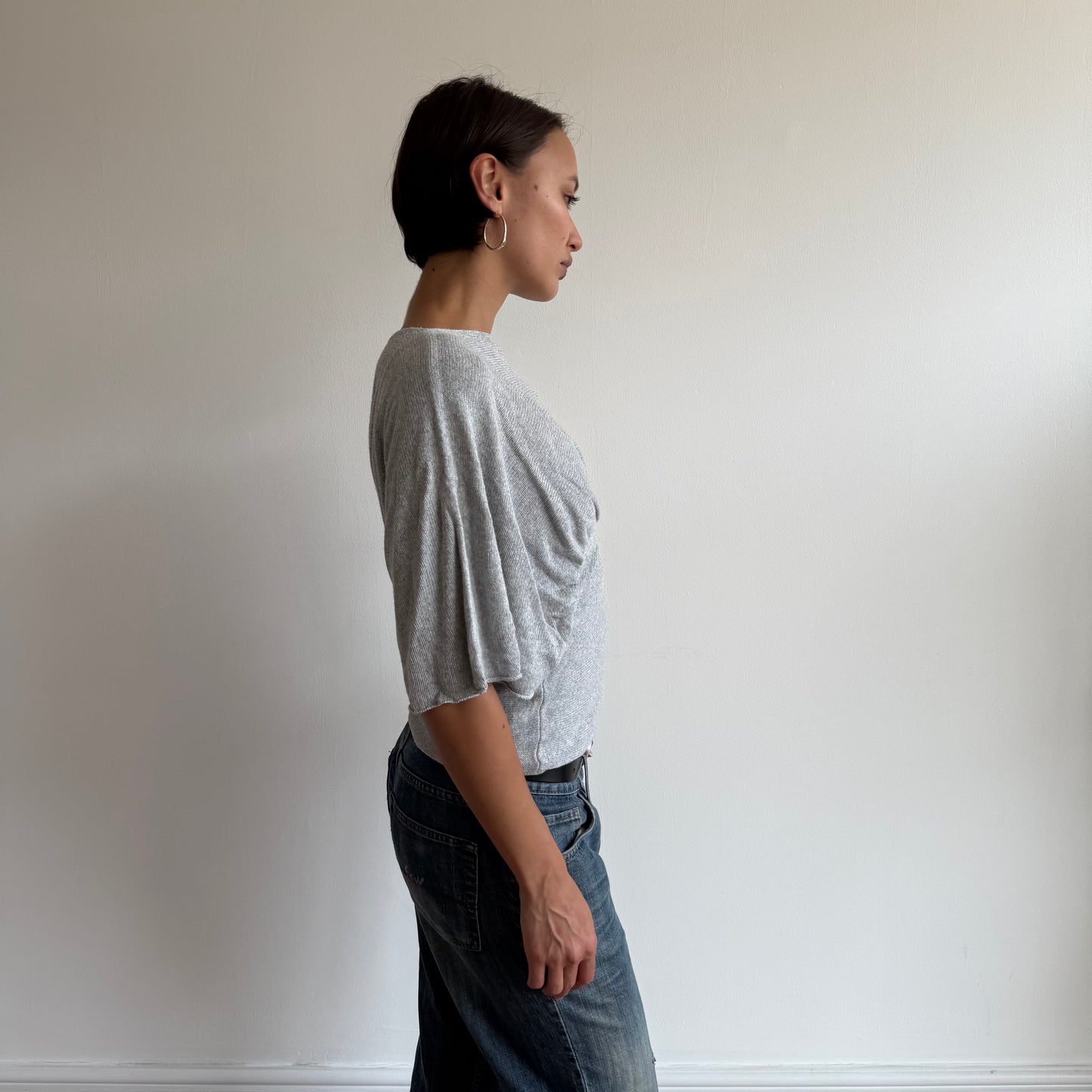 Grey batwing knit - Size S