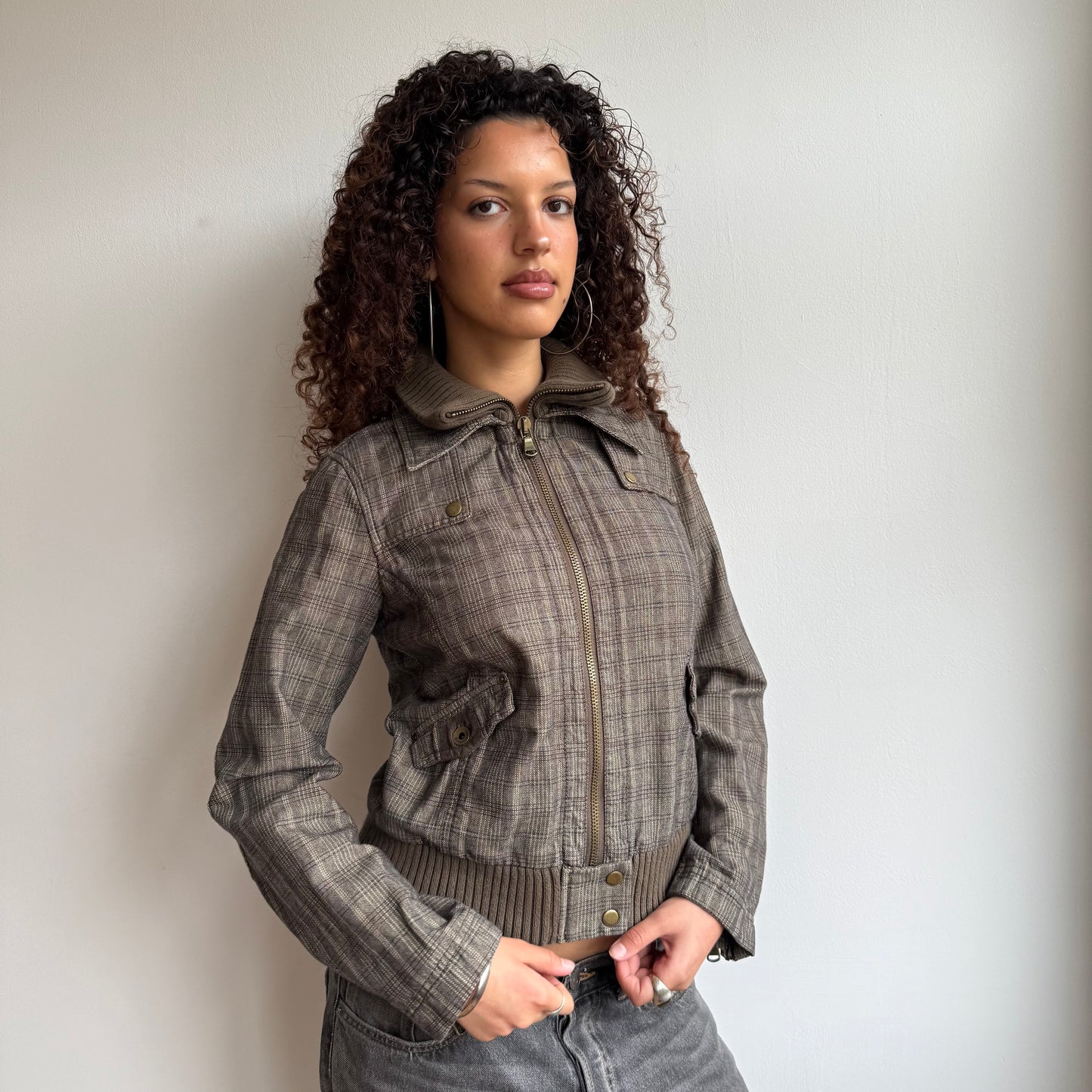 Plaid bomber jacket - Size S