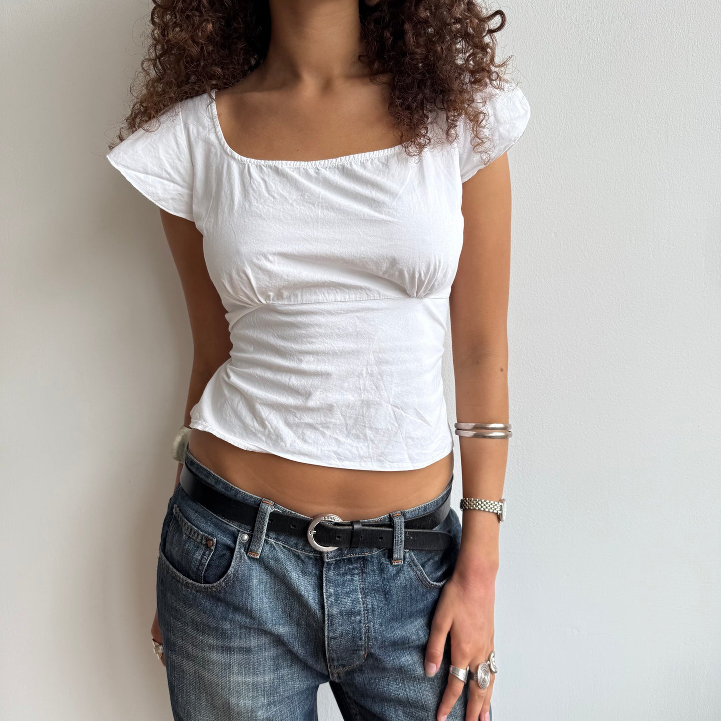 White backless top - Size S