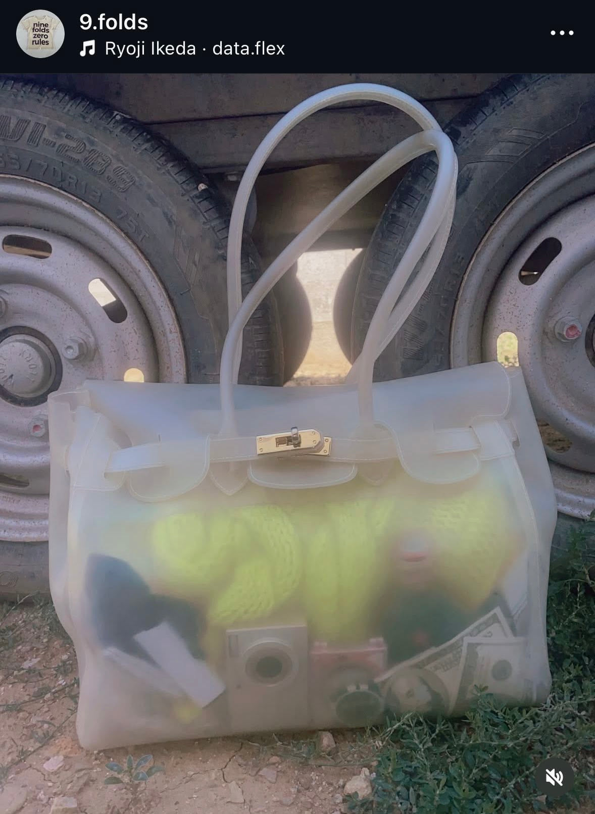 Blue jelly ‘firkin’ bag - One Size
