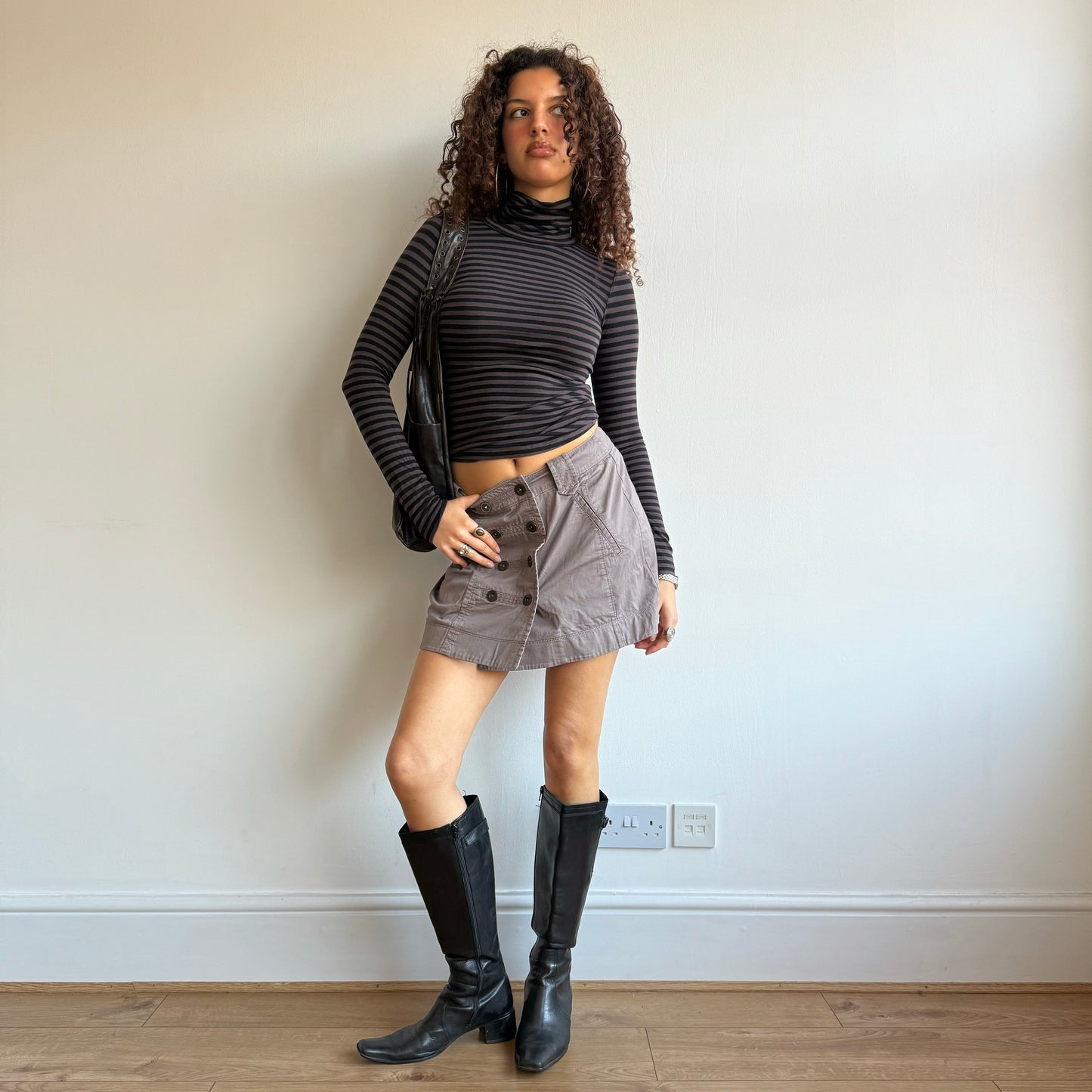 Brown cargo skirt - Size S