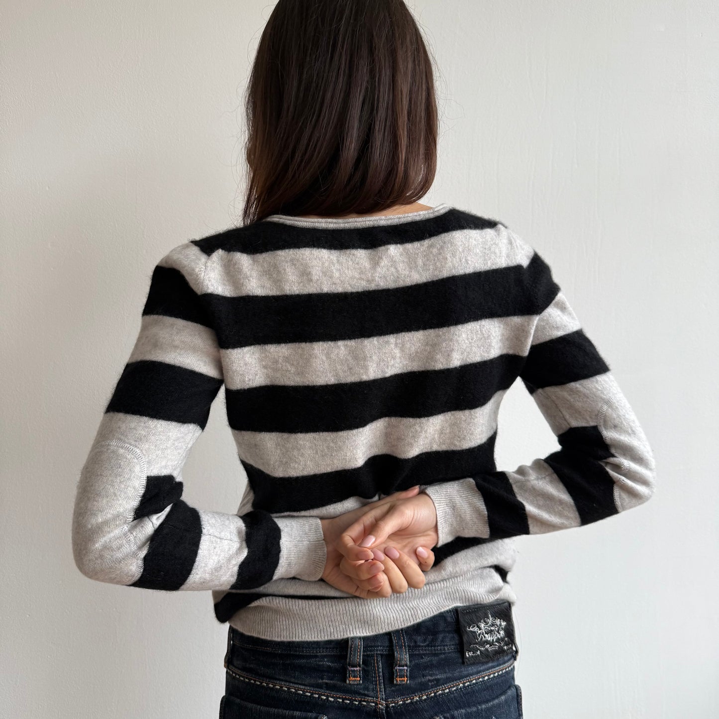 Grey striped cashmere knit - Size S