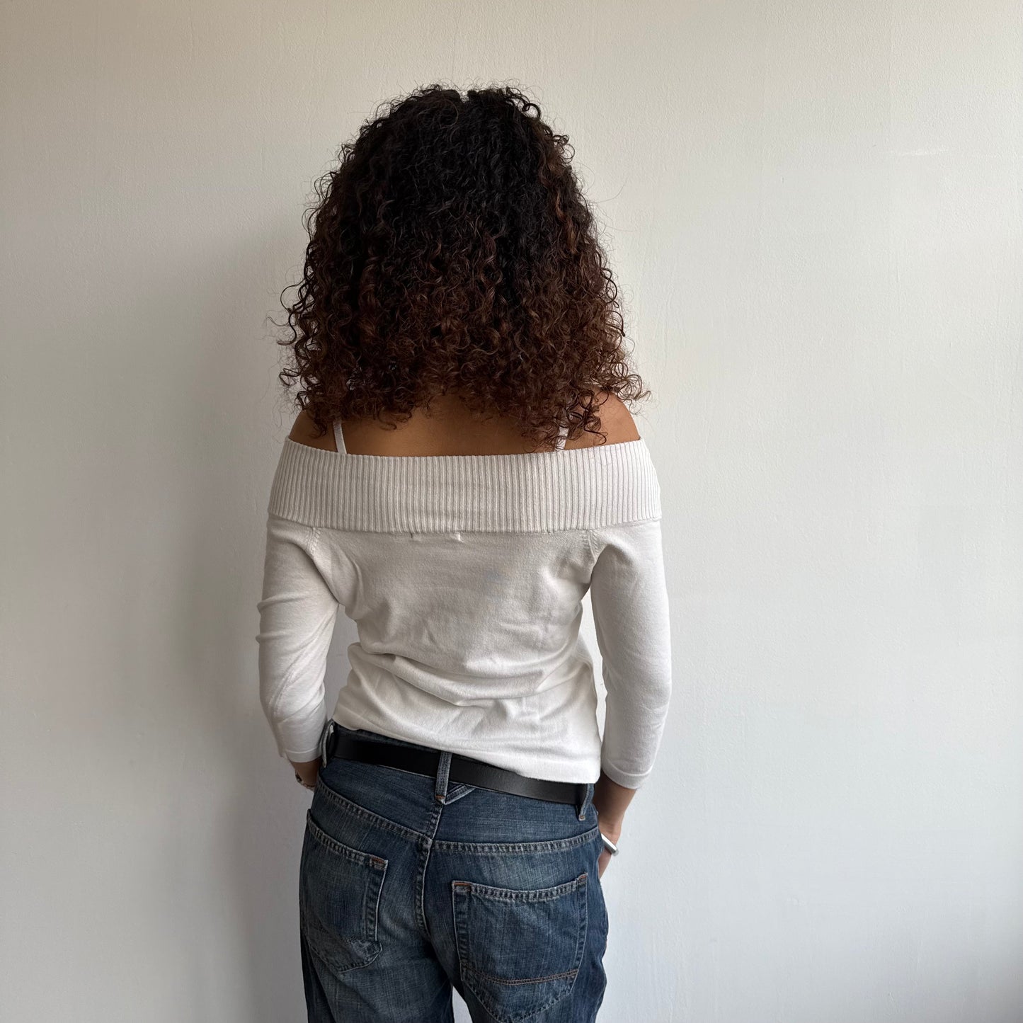 White bardot knit - Size S