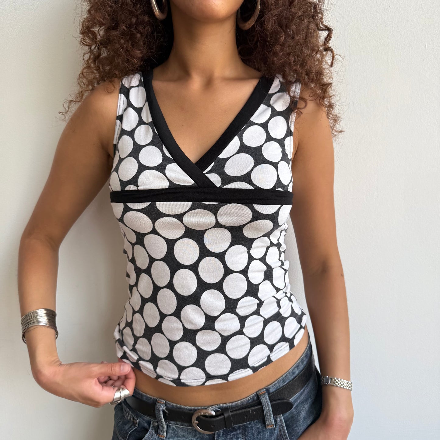 Large polka dot top - Size XS
