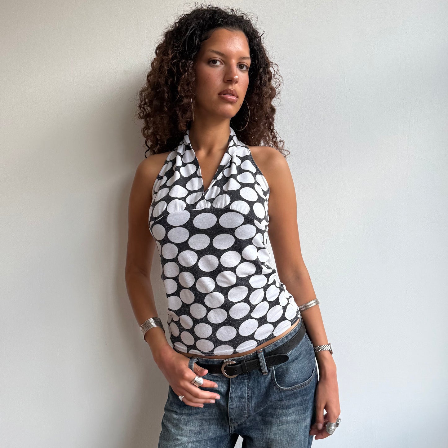 Large polka dot top - Size M