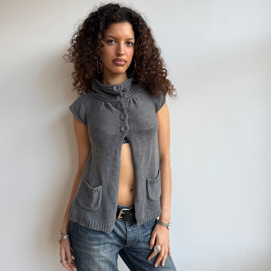 Grey open front Cardi - Size S