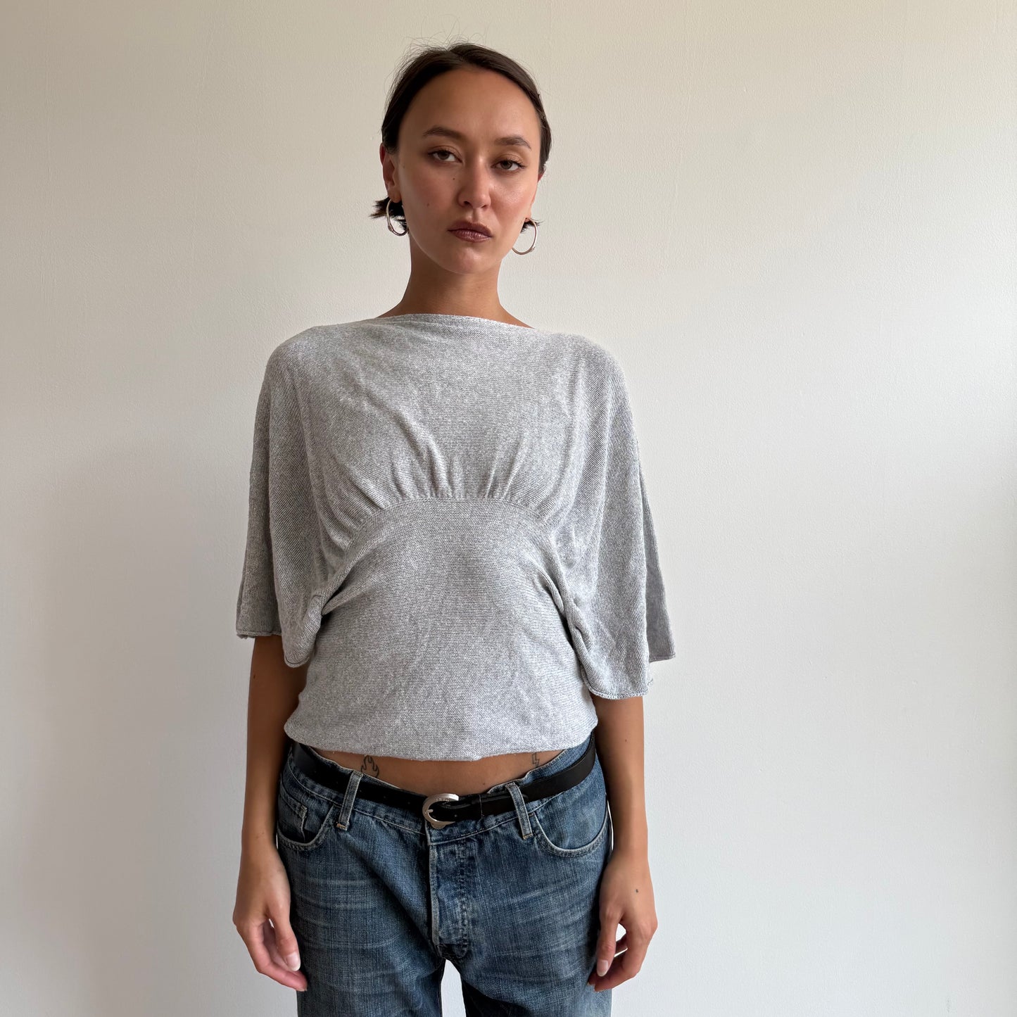 Grey batwing knit - Size S