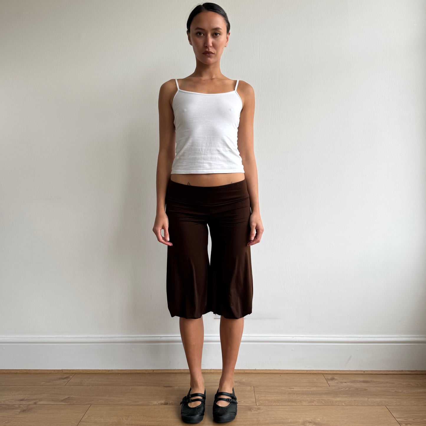 Brown harem bubble capris - Size S