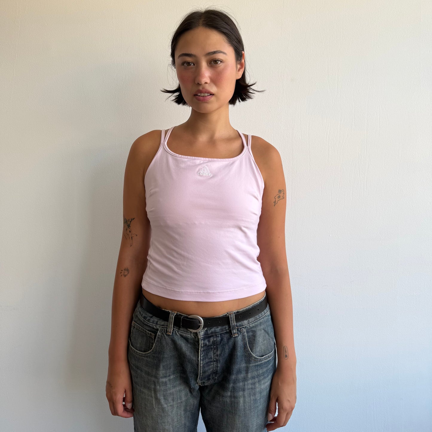 Pink Adidas racer back top - Size S
