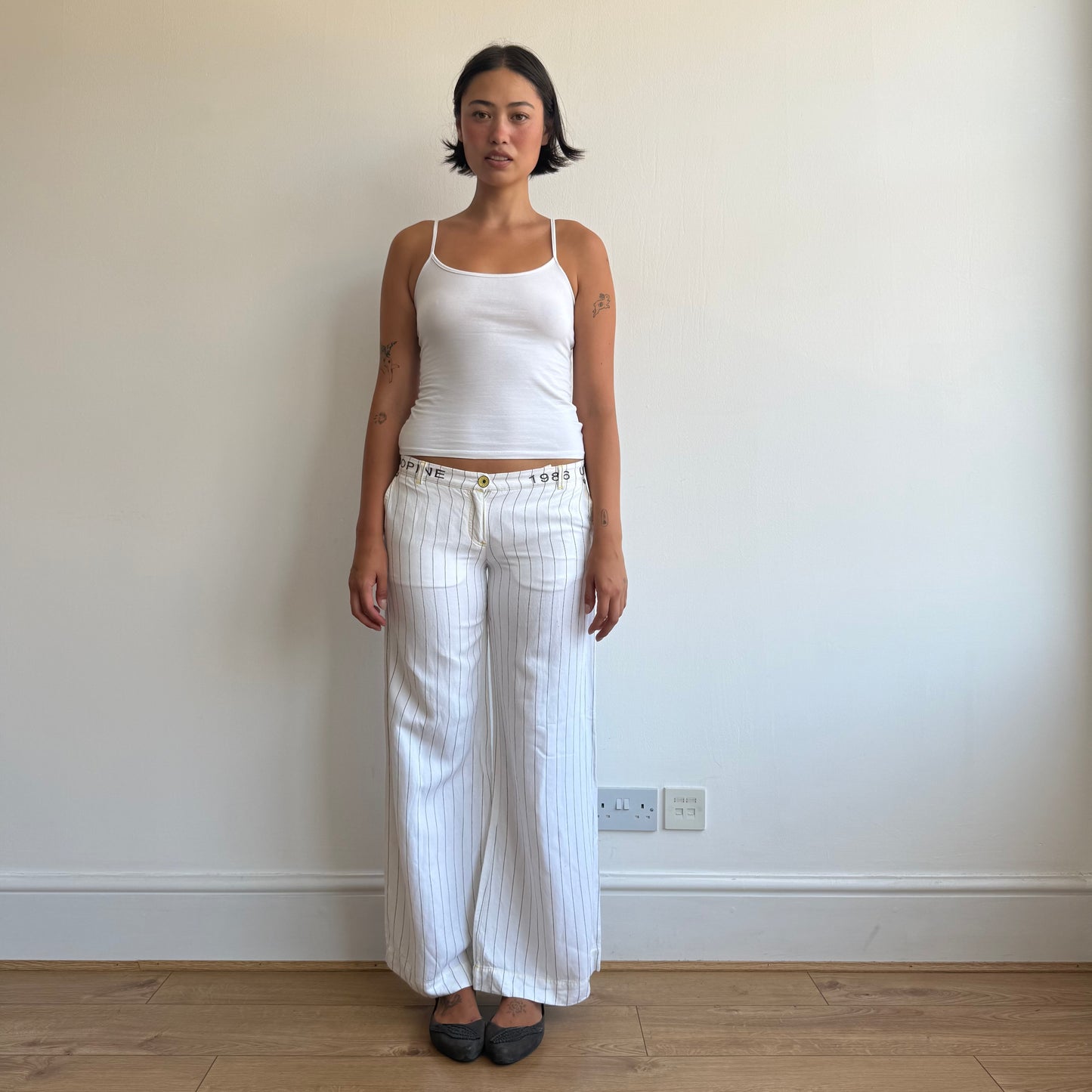 Cop Copine pinstripe linen trousers - Size S