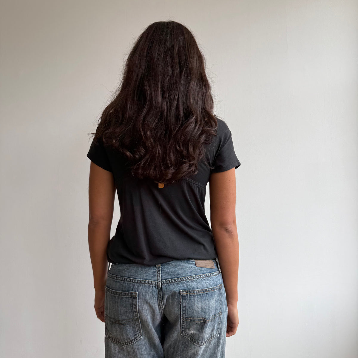 Black twist front top - Size M
