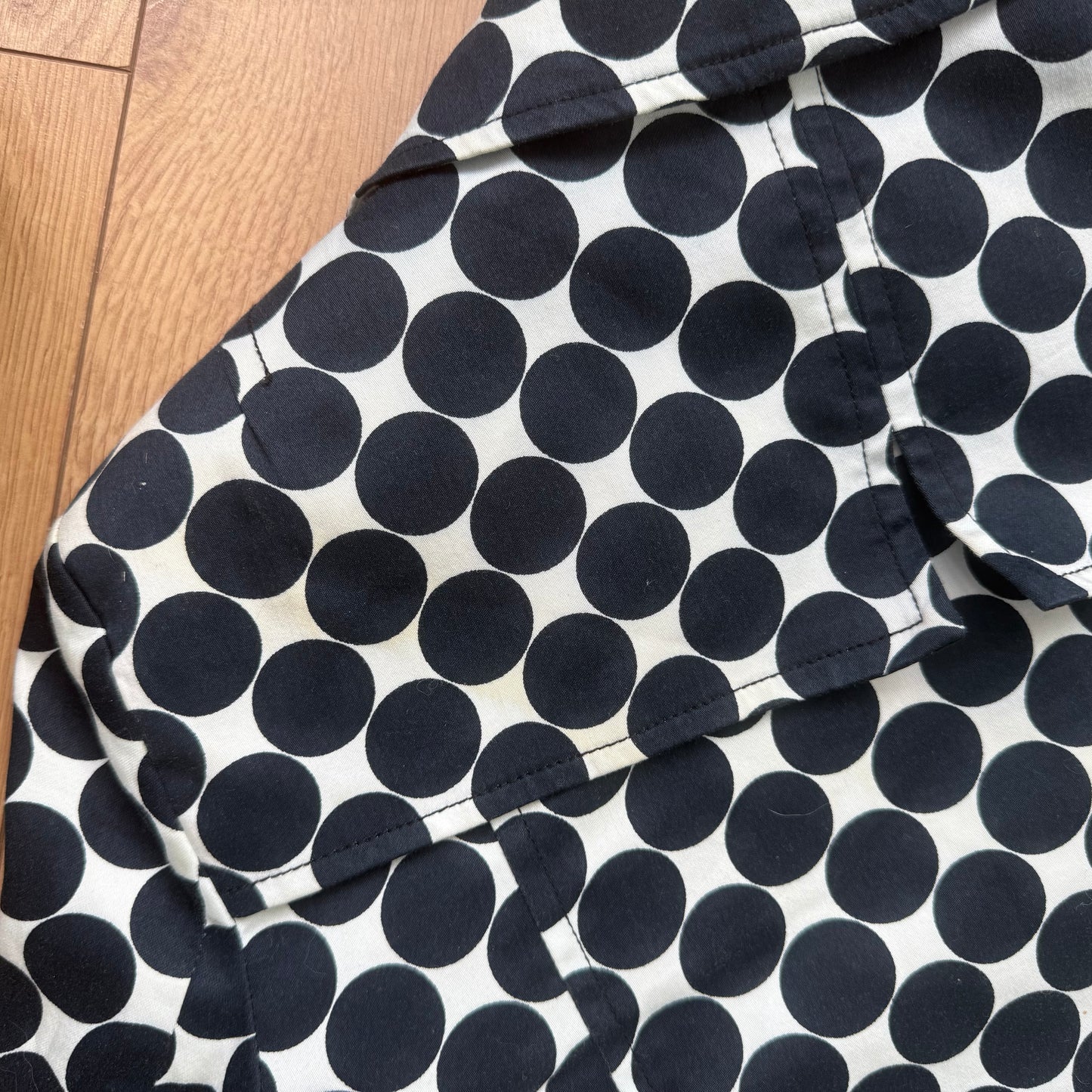 Polka dot long sleeve peacoat - Size S