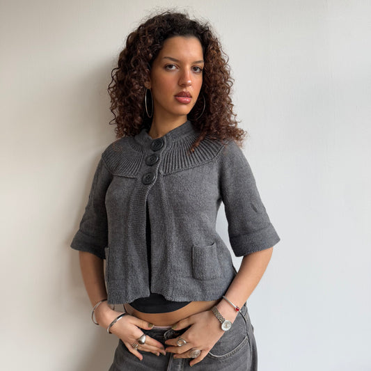 Grey knit Cardi - Size S