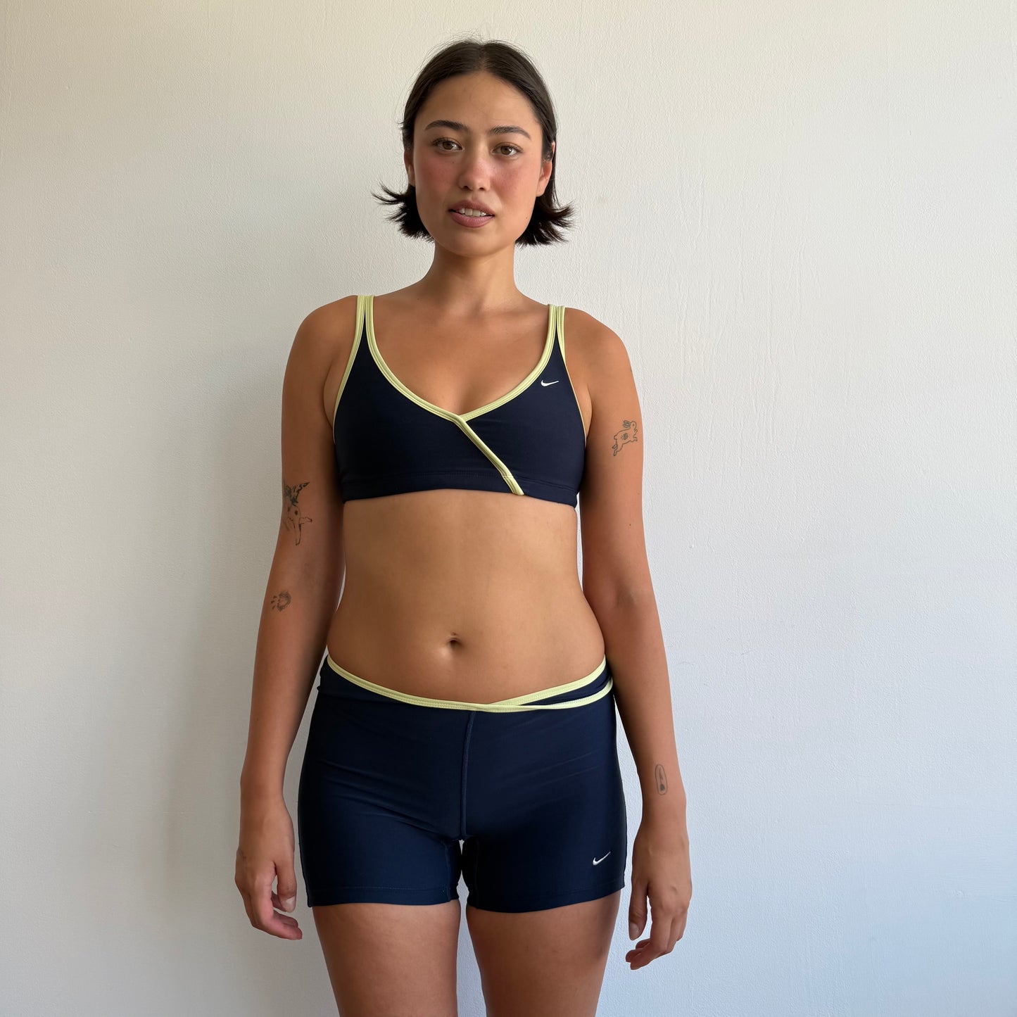 Nike navy + lime 2-piece set - Size XS