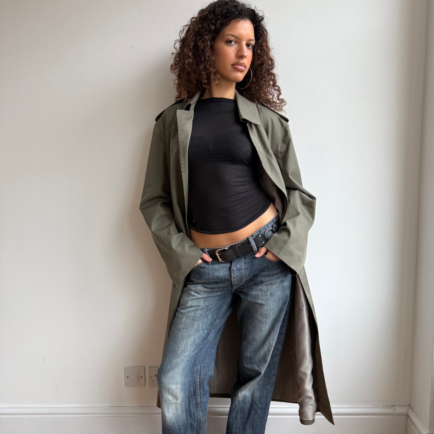 Khaki trench coat - Size L