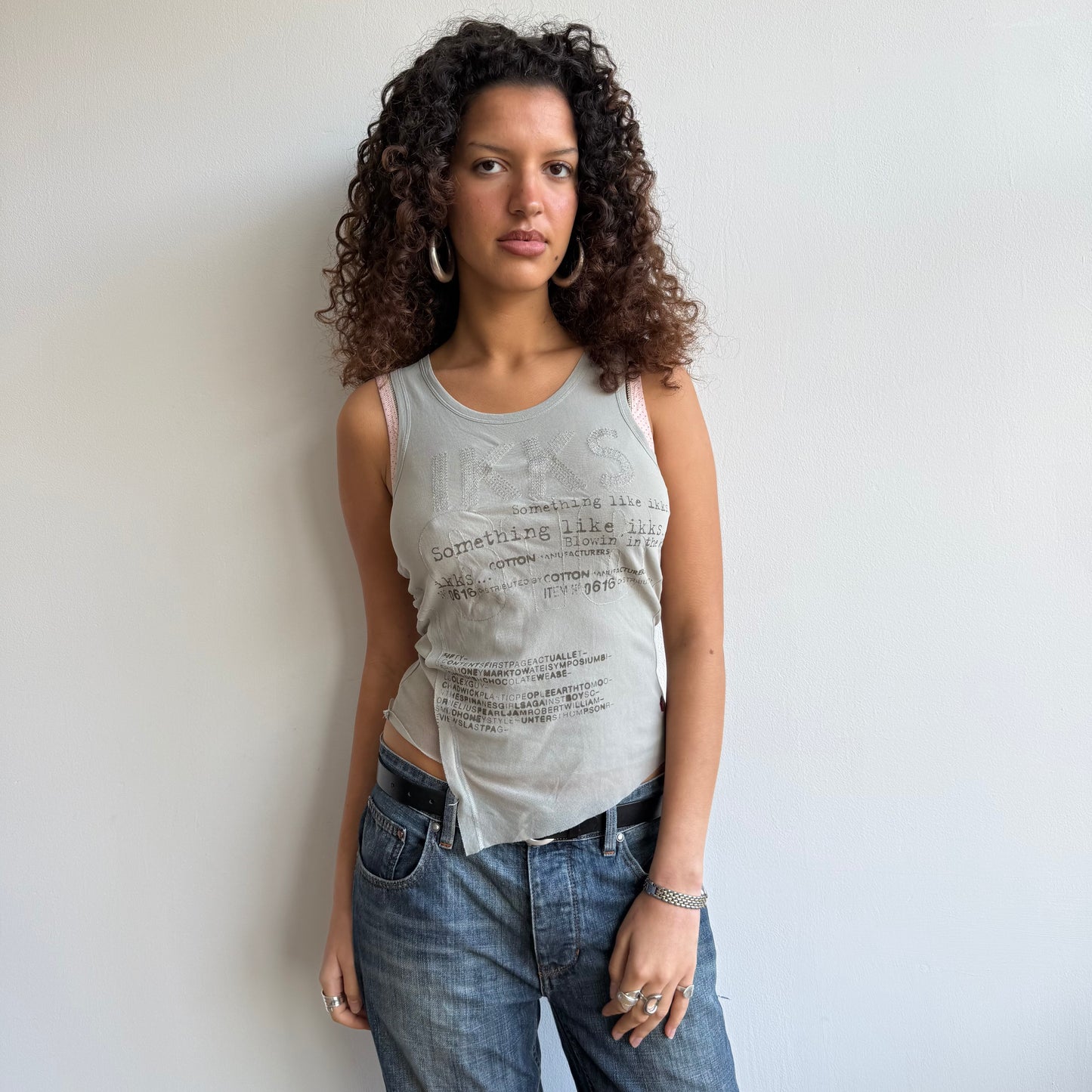 Khaki mesh top - Size S