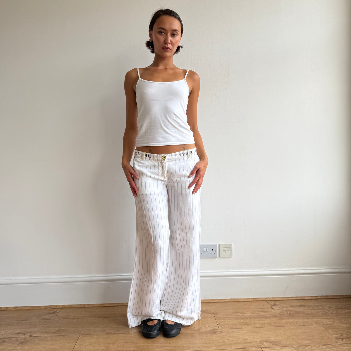 Cop Copine pinstripe linen trousers - Size S