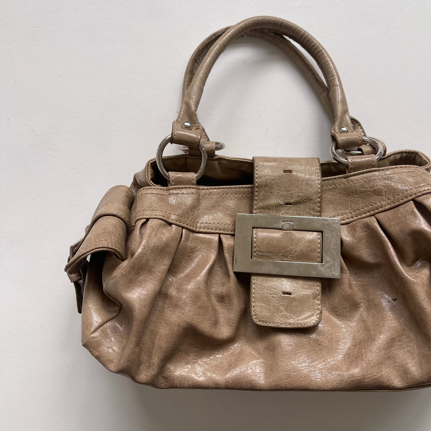 Beige buckle bag
