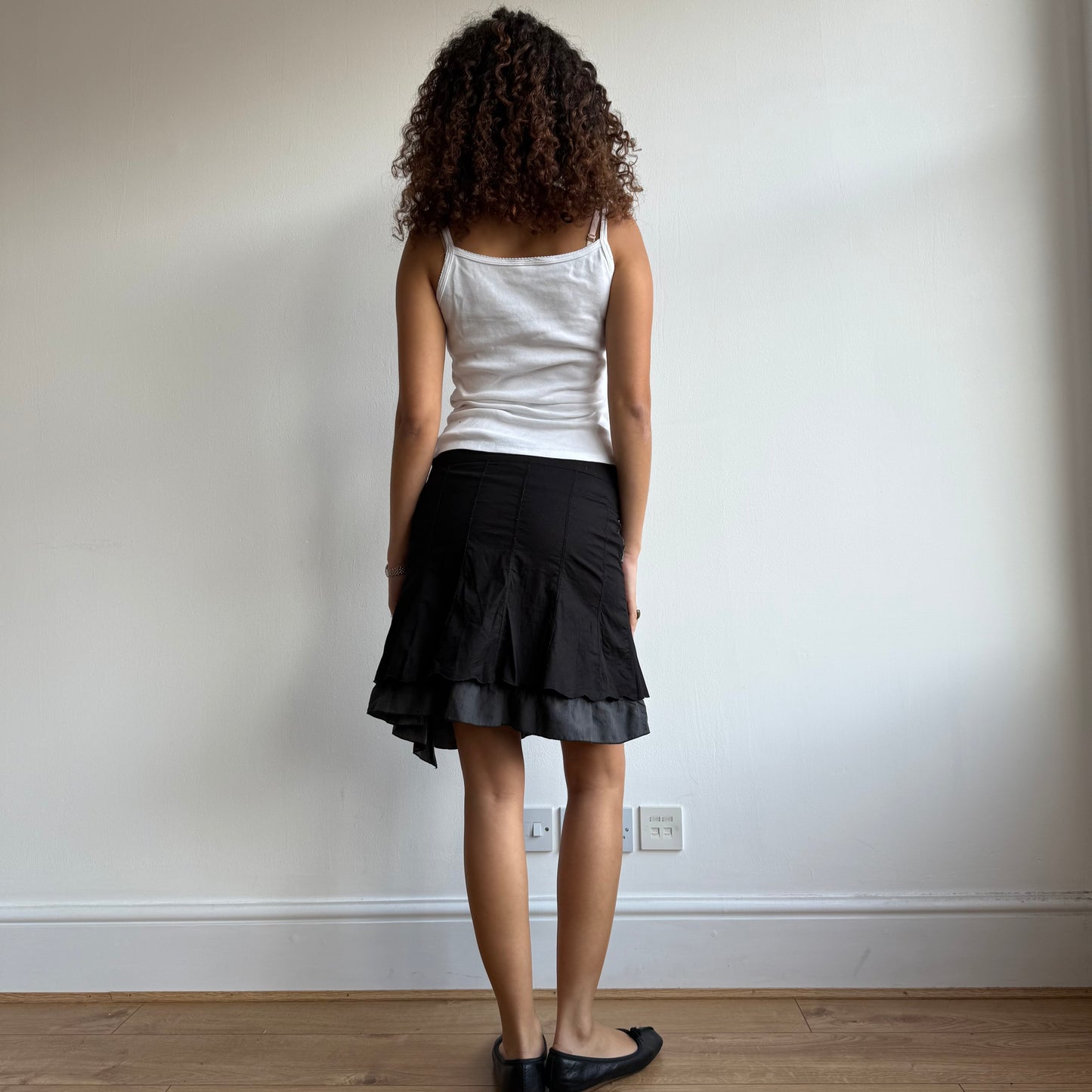 Black + grey cargo skirt - Size S