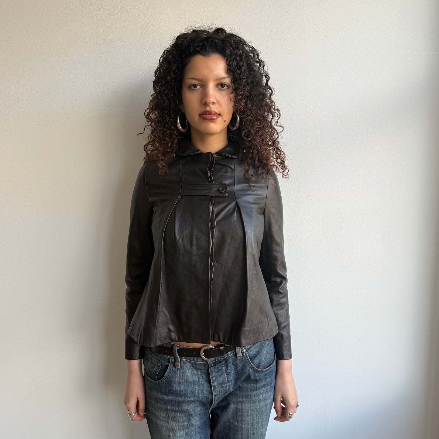 Chloé leather peacoat - Size XS