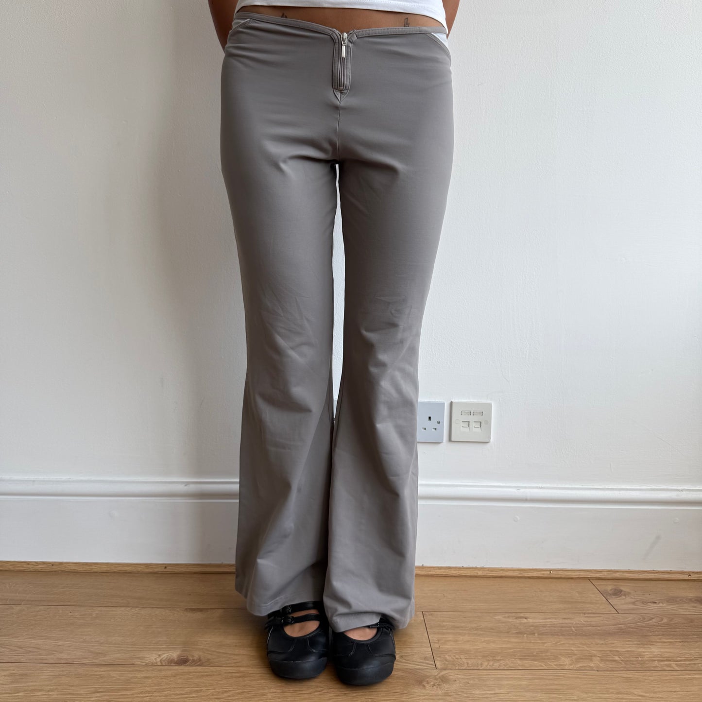 Taupe USA pro zip front yoga pants - Size M