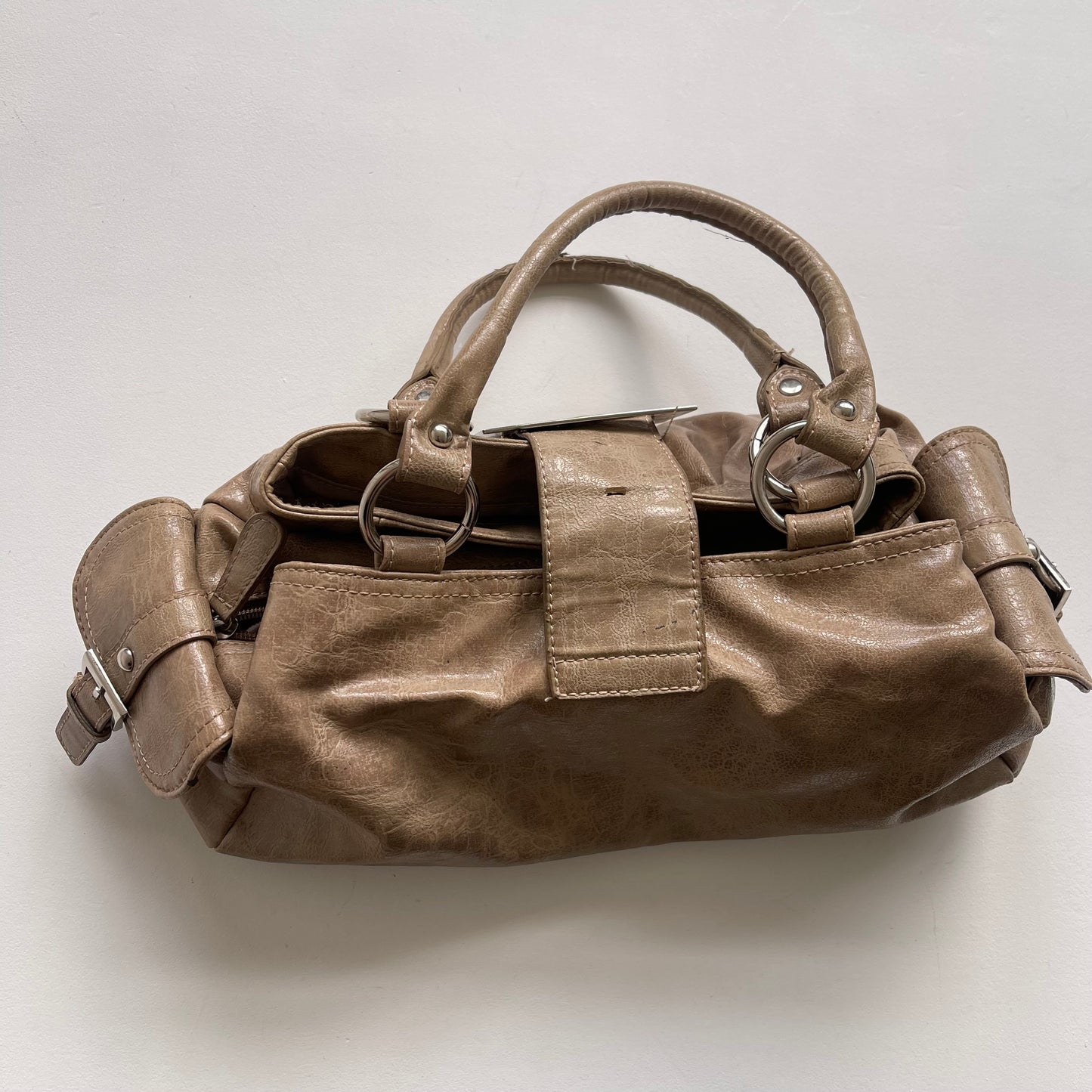 Beige buckle bag