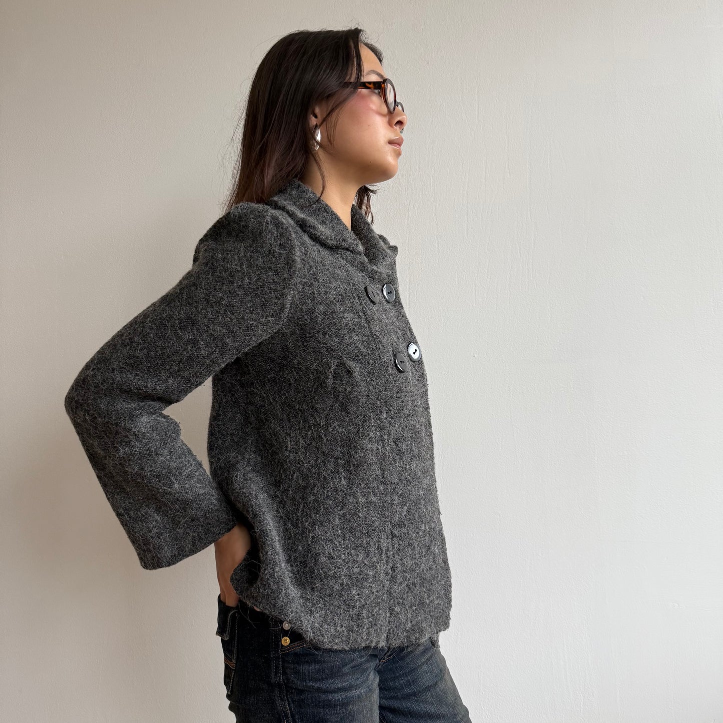 Grey peacoat knit - Size S