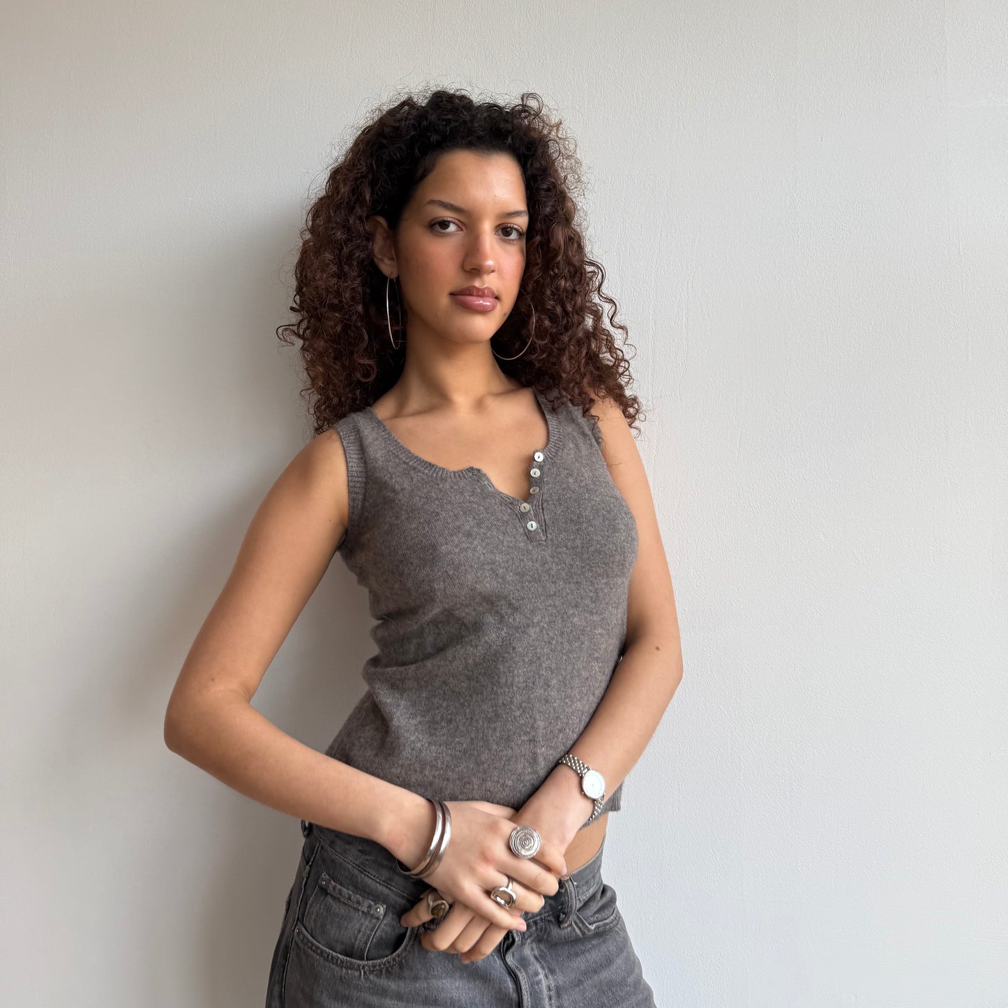 Brown cashmere vest - Size S