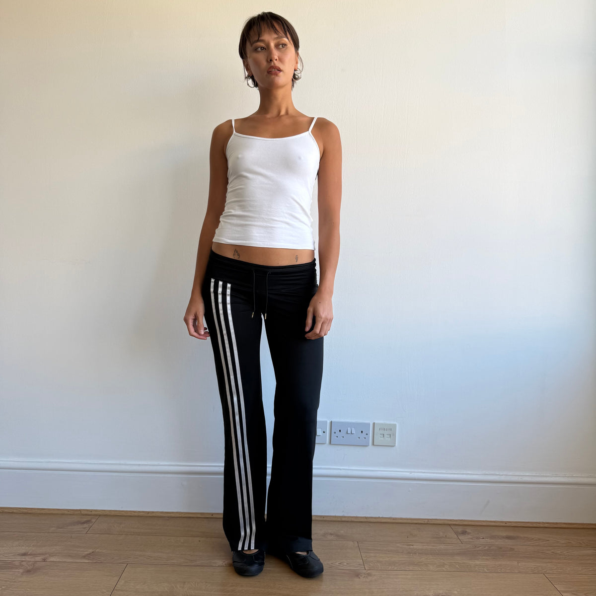Black Adidas 3 stripe yoga pants - Size XS