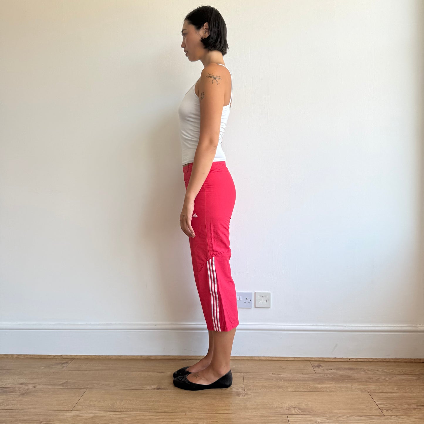 Red Adidas belt capris - Size S