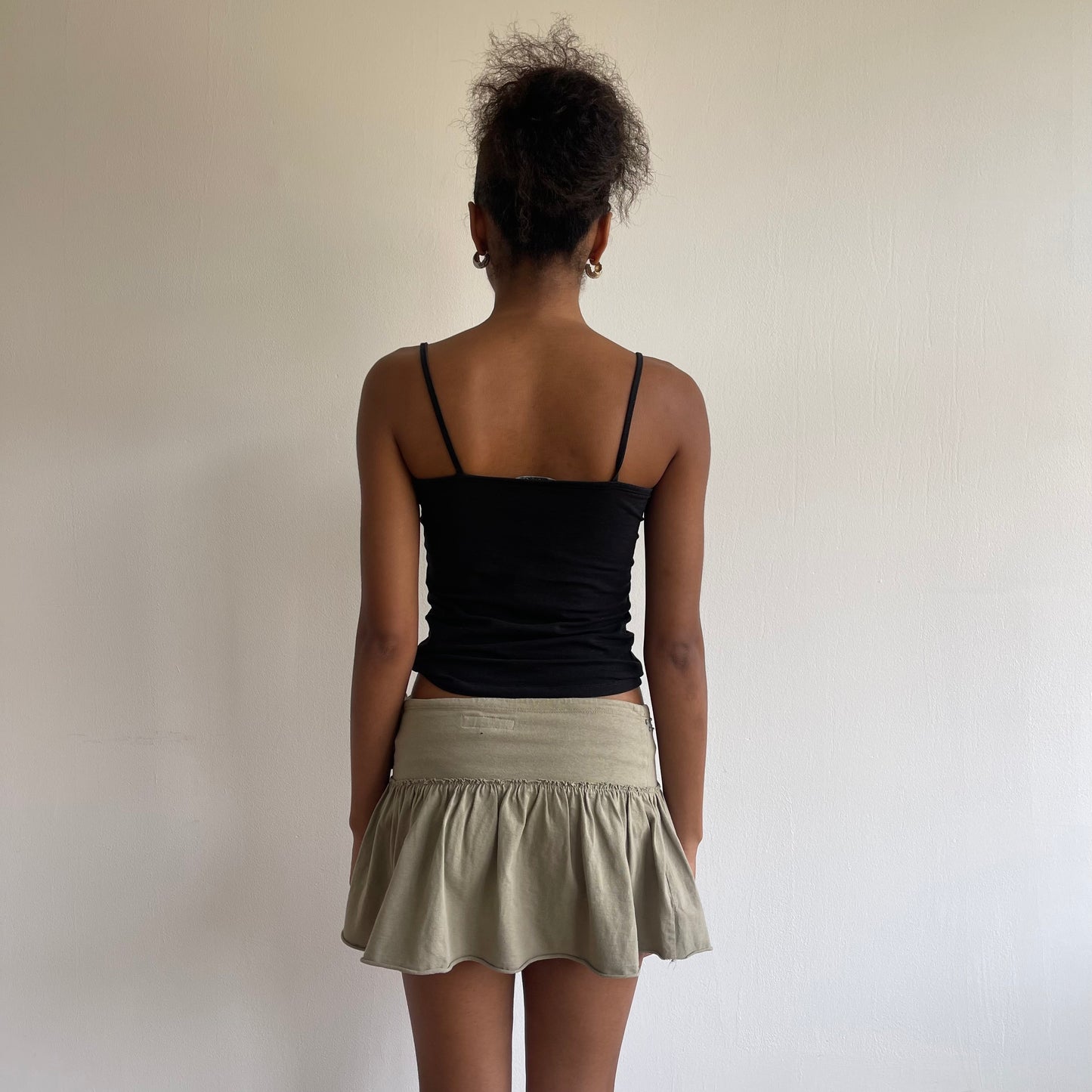 Khaki rara floral mini skirt - Size XS/S