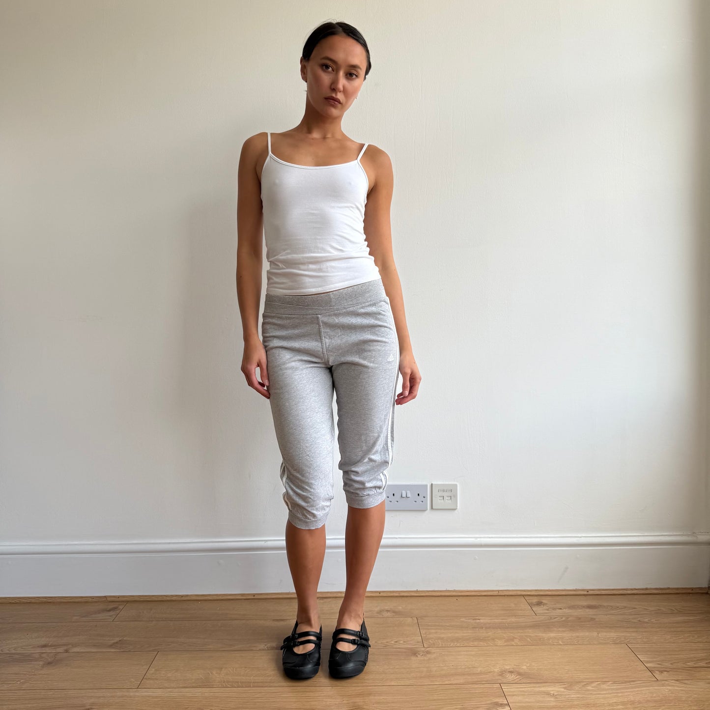 Grey Adidas sporty capris - Size S