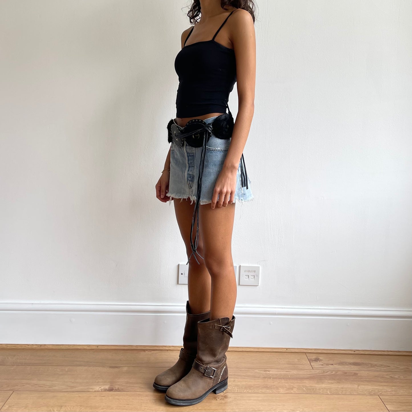Boho suede concho belt - Size M