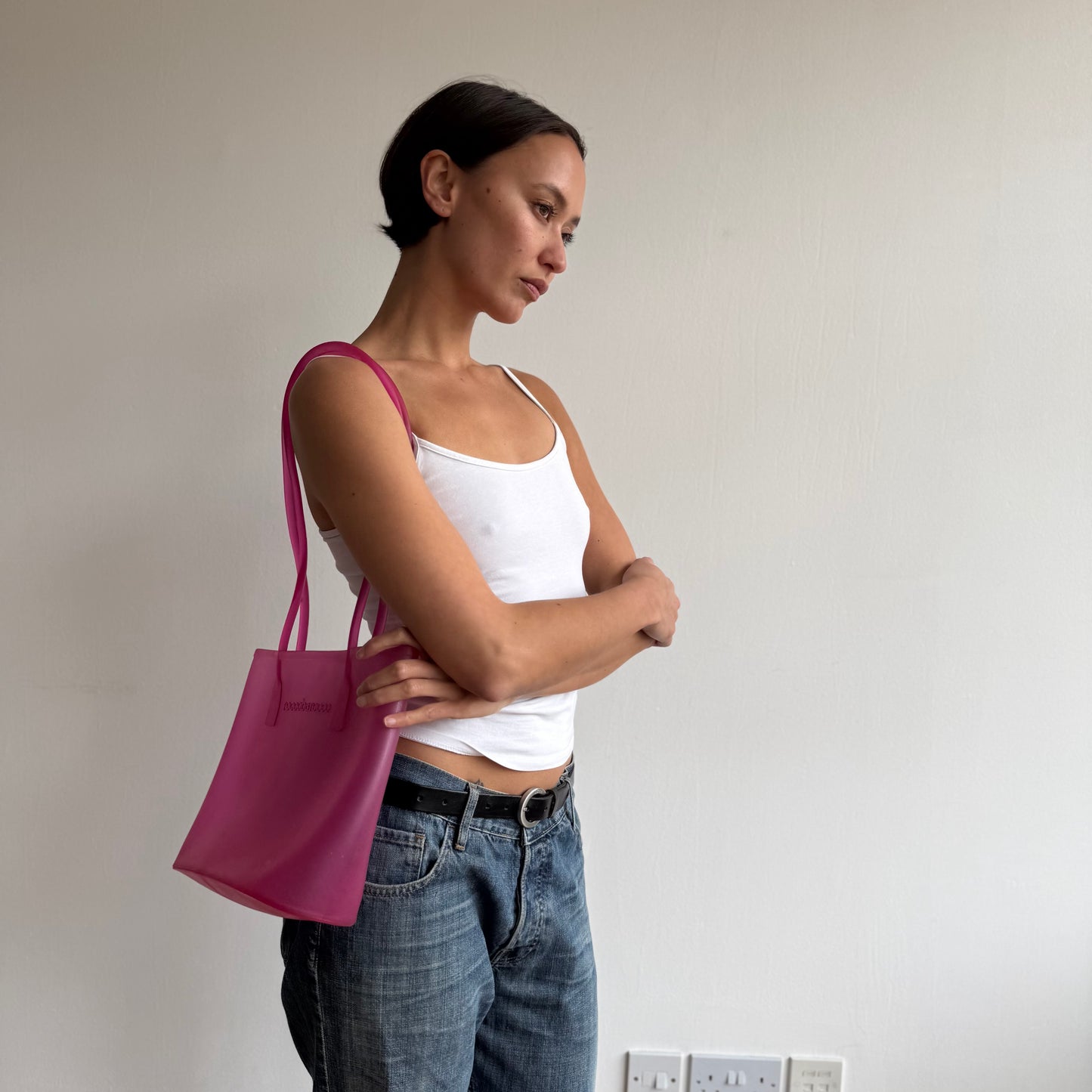 Hot pink jelly bag - One Size