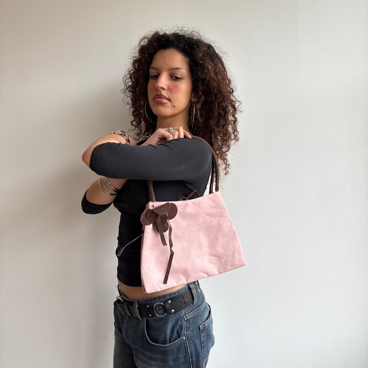 Pink flower bag