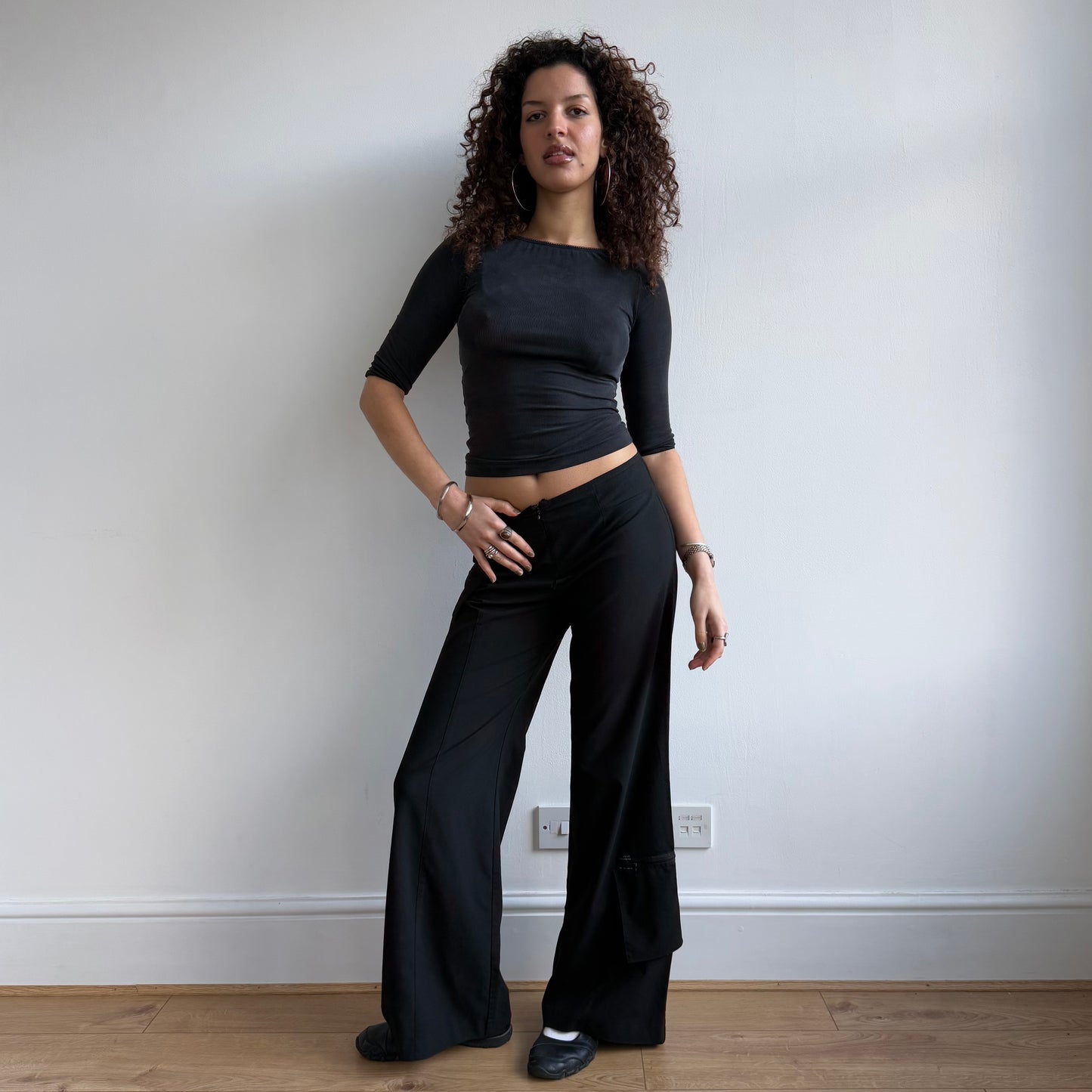 Cop Copine black cargo trousers - Size S
