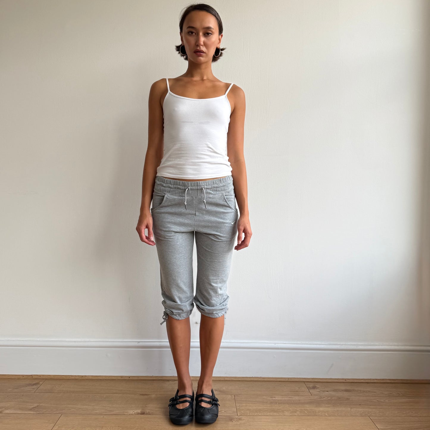 Grey Nike tie ankle capris - Size S