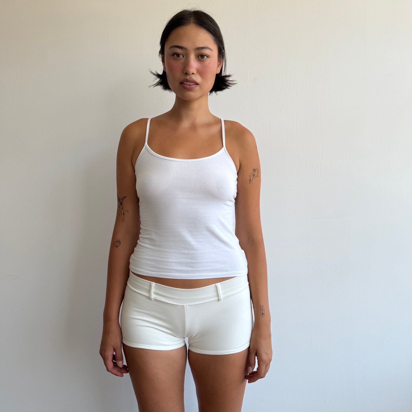 Cream Y-3 Adidas mini shorts - Size XS