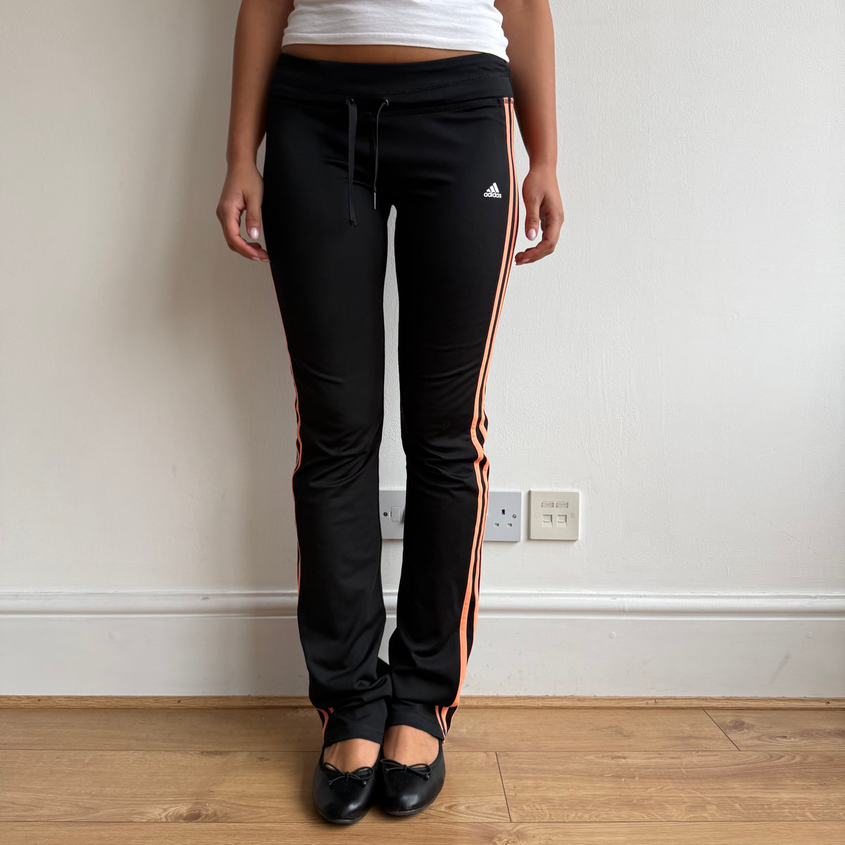 Black + Orange Adidas yoga pants - Size XS
