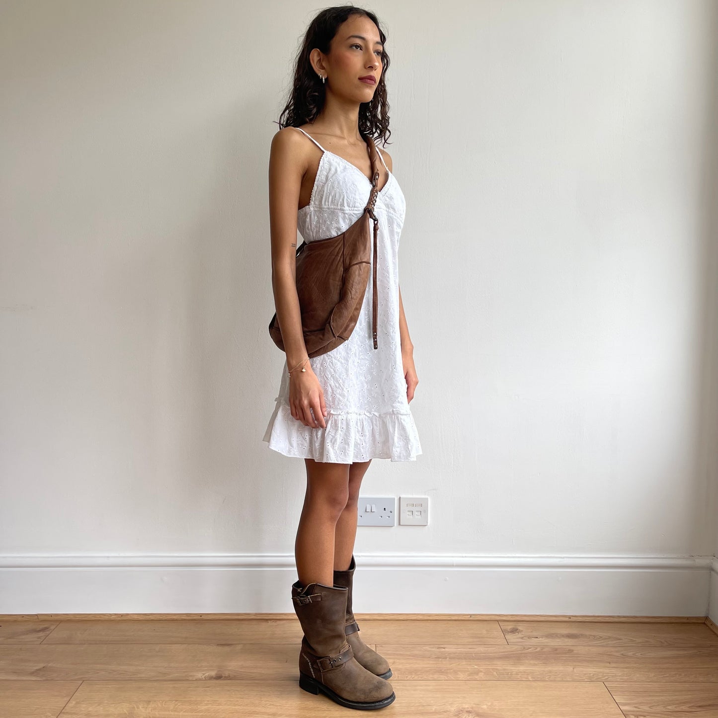 Brown cross-body bag - OS