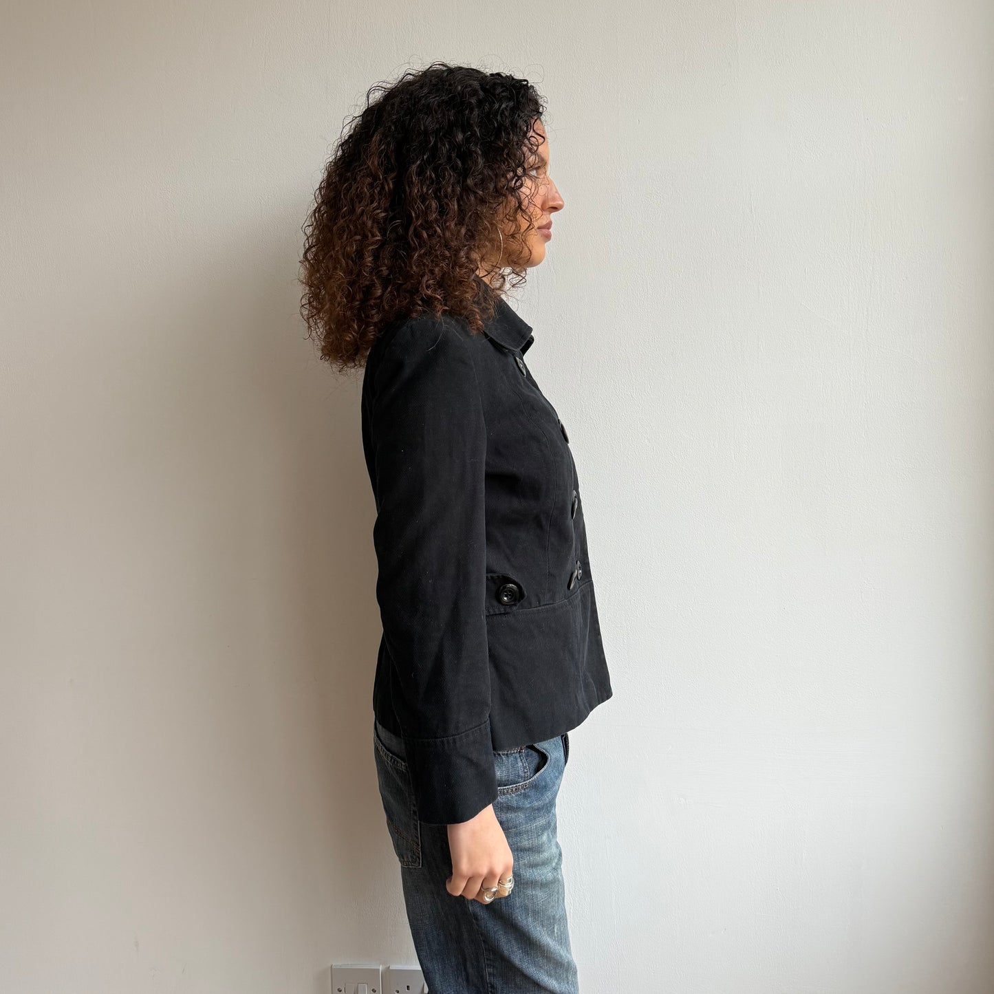 Black peacoat - Size M