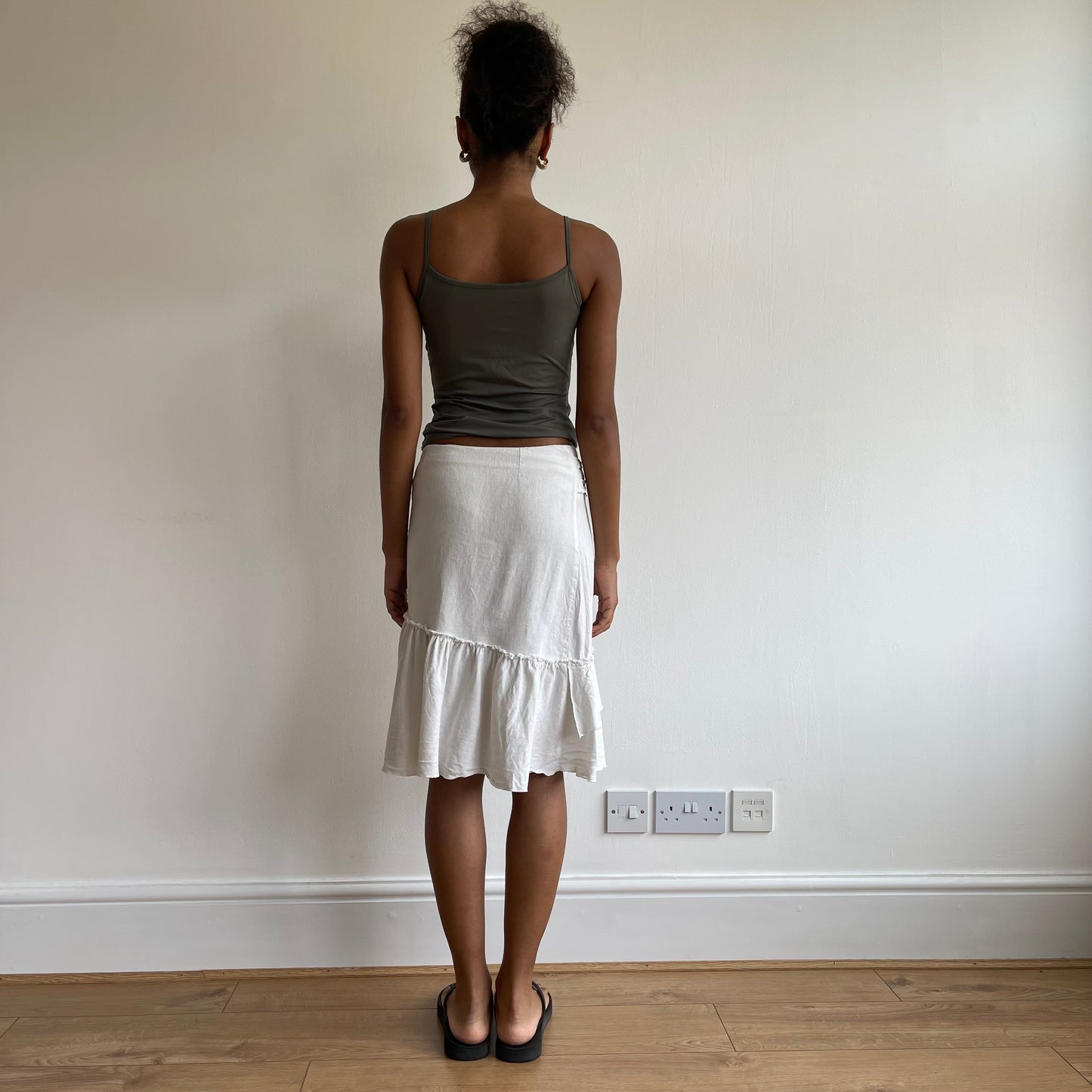 Dark khaki slinky cami - Size S
