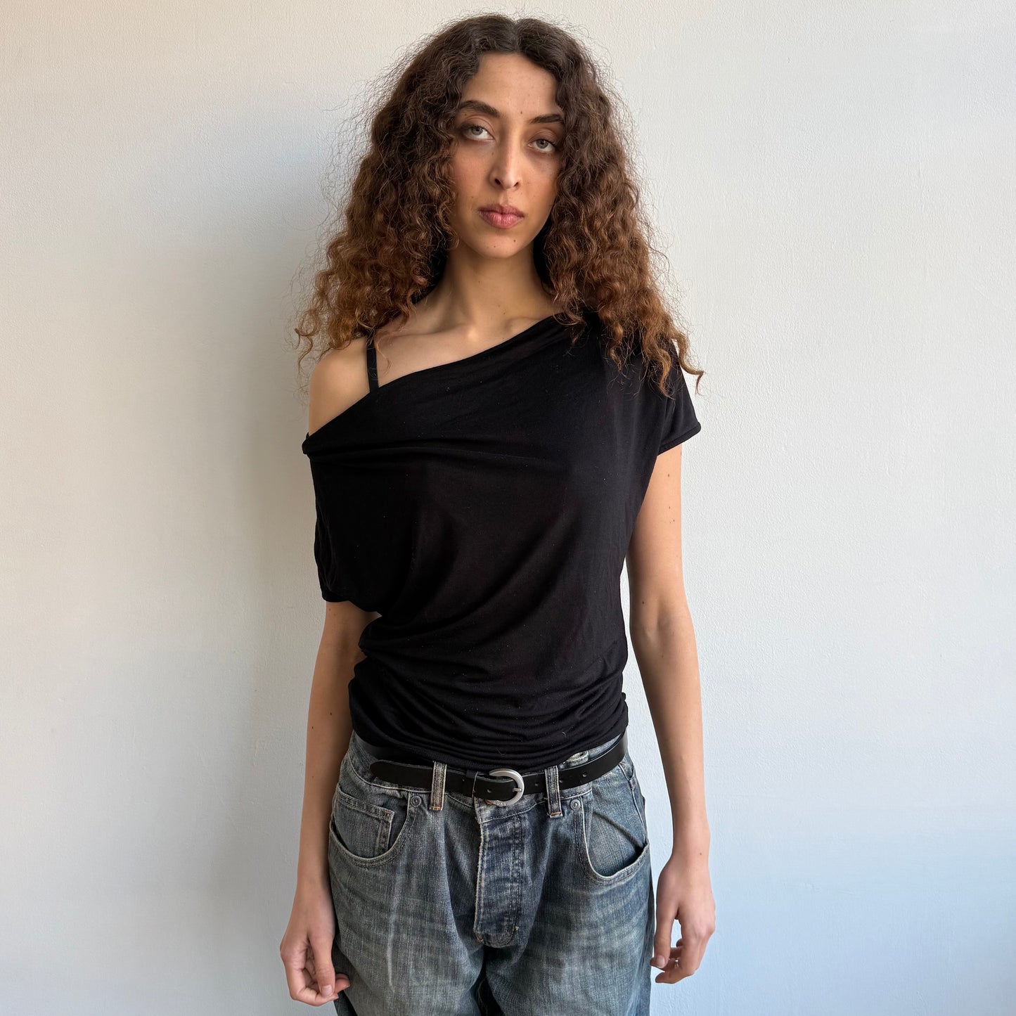 Black slouchy t-shirt - SizeS/M