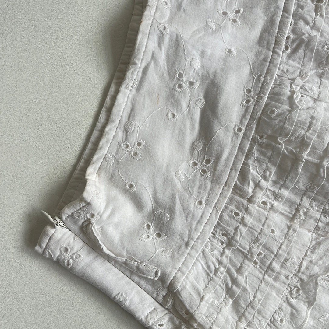 White broderie mini skirt - Size XS