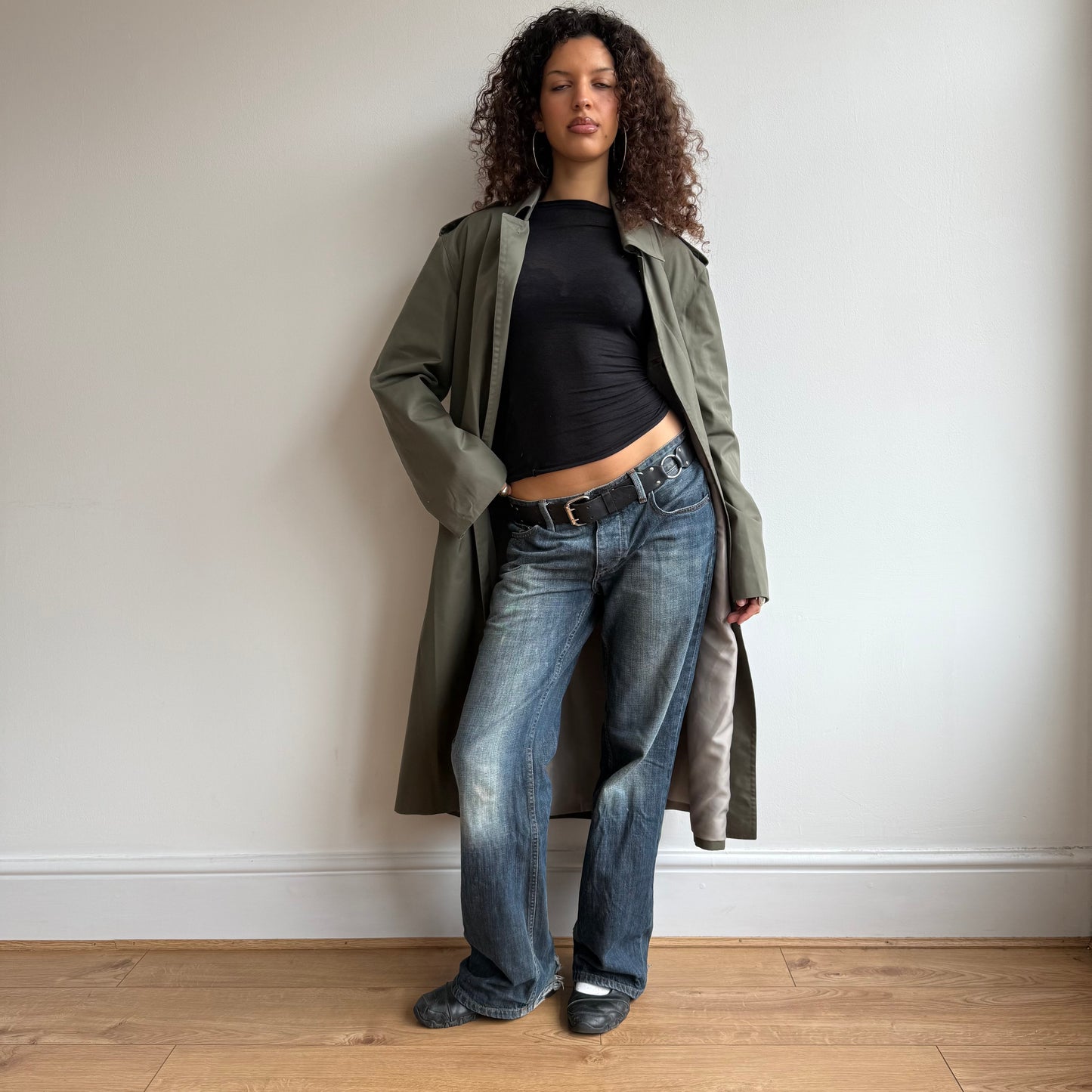 Khaki trench coat - Size L