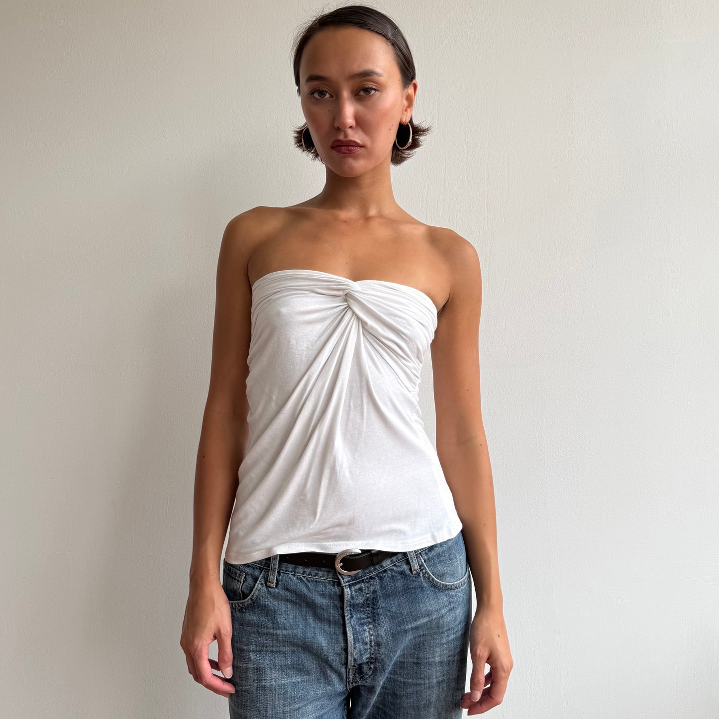 White twist bandeau top - Size S