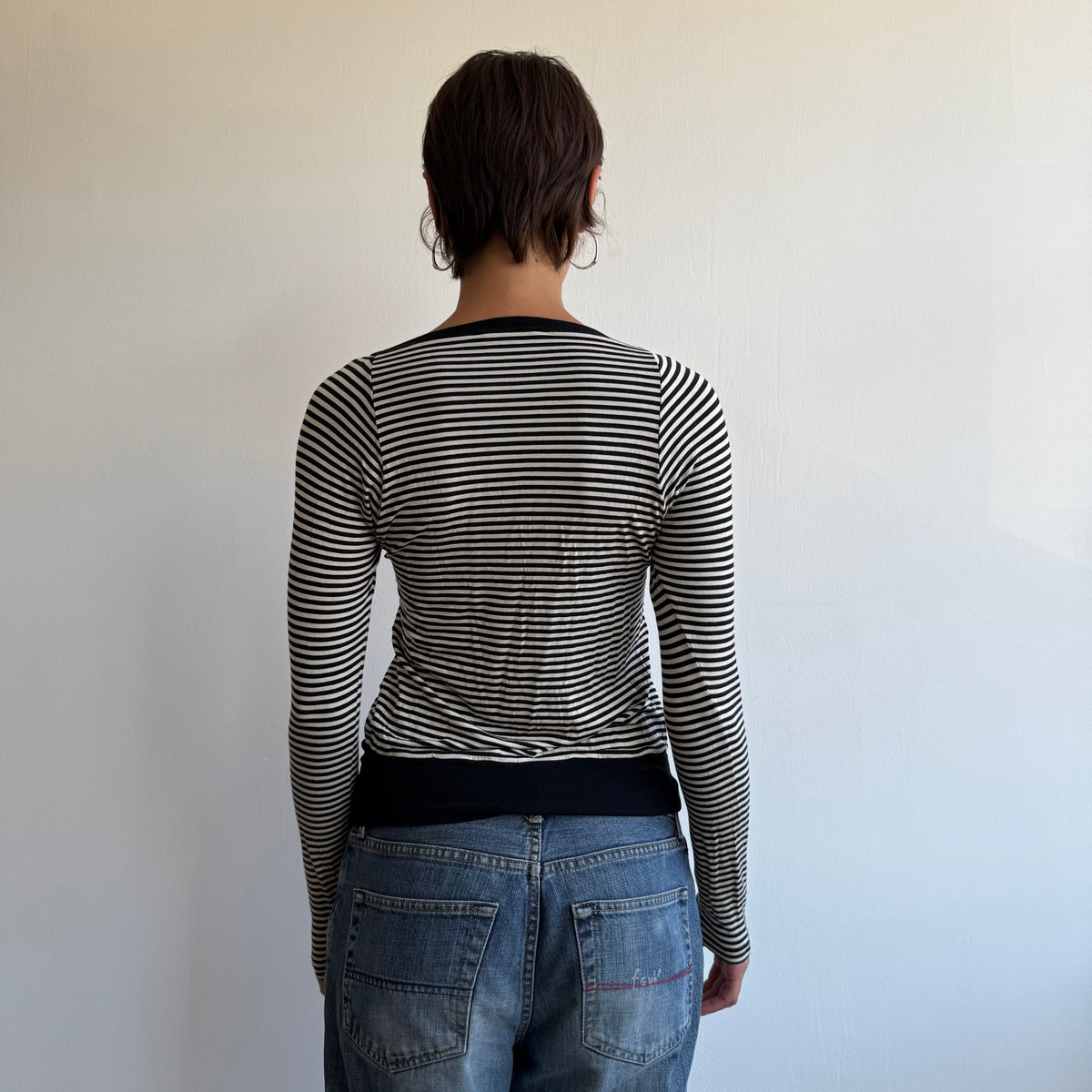 Max Mara striped slouchy top - Size S